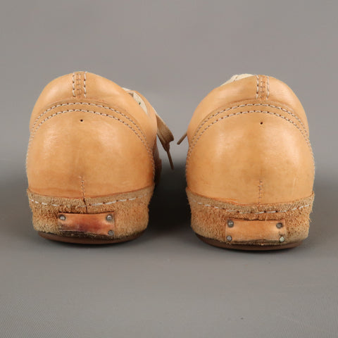 HENDER SCHEME Size 9.5 Tan Leather Lace Up Sneakers