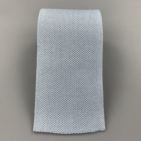 HERMES Pastel Blue Woven Silk Tie