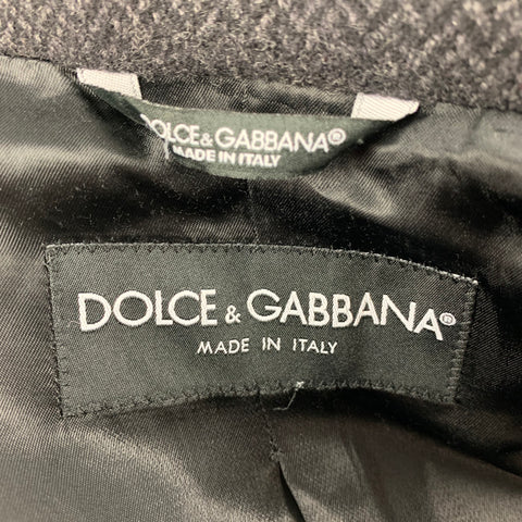 DOLCE & GABBANA Size 40 Grey Cashmere Notch Lapel Sport Coat