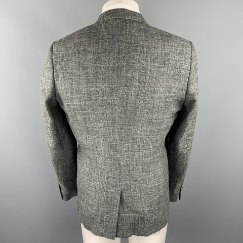 BURBERRY PRORSUM Size 42 Charcoal Heather Silk Blend Sport Coat