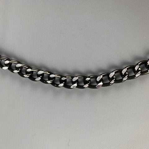 Collier en métal à maillons de chaîne noir VINTAGE