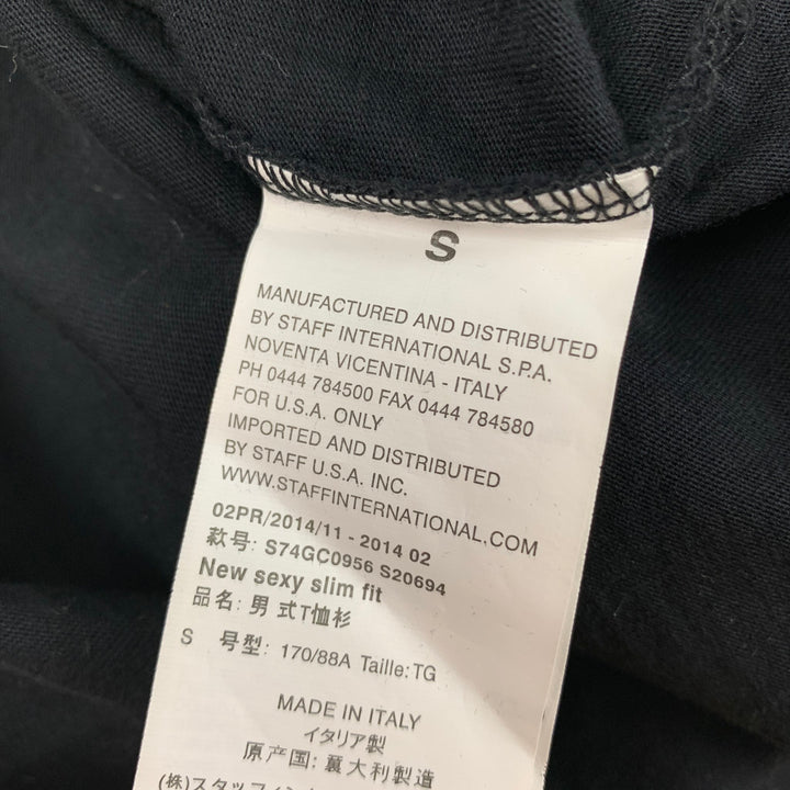 DSQUARED2 Taille S T-shirt à manches courtes en coton multicolore noir