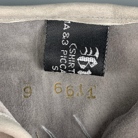 BUDD Size 9 Grey Calf Suede Gloves
