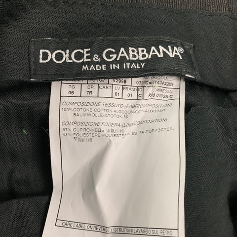 DOLCE & GABBANA Size 36 R Green Velvet Double Breasted Shawl 3 Piece Suit