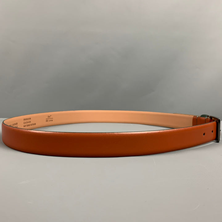 TED BAKER Size 34 Brown Green Leather Belt