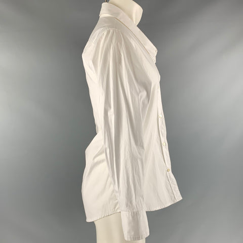 DELADA Taille S Chemise à manches longues en coton blanc
