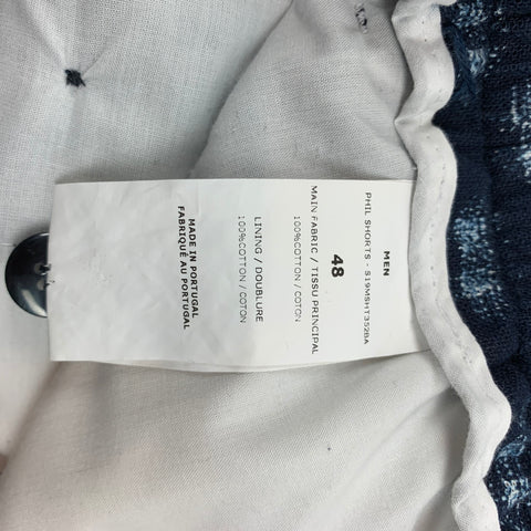 OFFICINE GENERALE Taille 32 Short à cordon de serrage en coton indigo