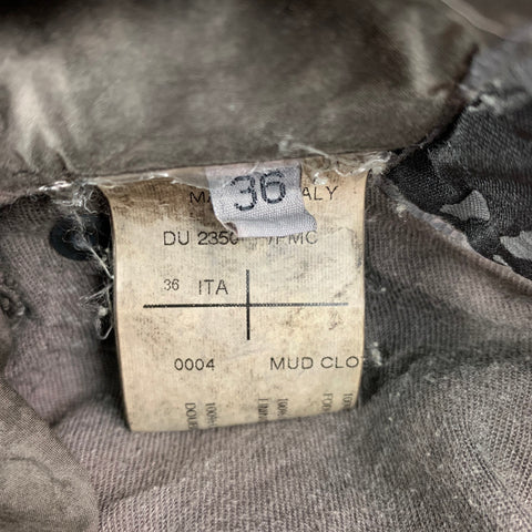 RICK OWENS DRKSHDW Size 36 Charcoal Coated Cotton Button Fly Casual Pants