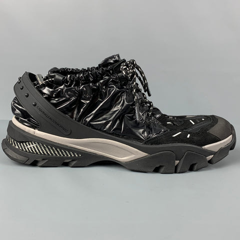 CALVIN KLEIN 205W39NYC Taille 12,5 Baskets à lacets en nylon gris noir