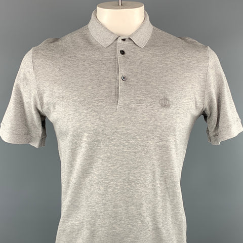 DOLCE &amp; GABBANA Taille M Polo boutonné piqué gris