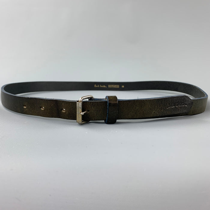 PAUL SMITH Cintura talla 36 Cinturón de cuero color carbón