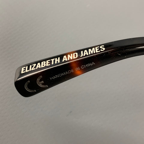 ELIZABETH and JAMES Silver Tortoise Shell Metal Sunglasses & Eyewear