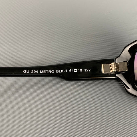 GUESS Black Acetate Metro Sunglasses