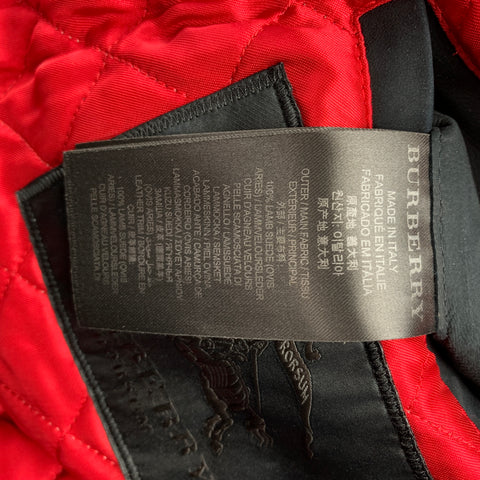 BURBERRY PRORSUM Size 38 Navy Nubuck Suede Biker Jacket