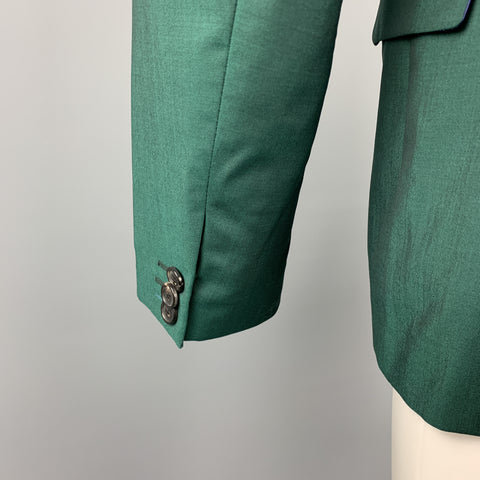 PAUL SMITH Size 38 Regular Green Wool / Mohair Notch Lapel Sport Coat