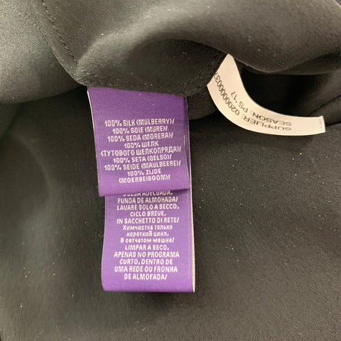 RALPH LAUREN Taille 6 Jupe longue de soirée perlée en soie noire