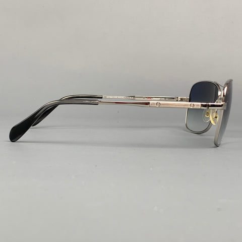 OLIVER PEOPLES Silver & Blue Metal Sanford Sunglasses