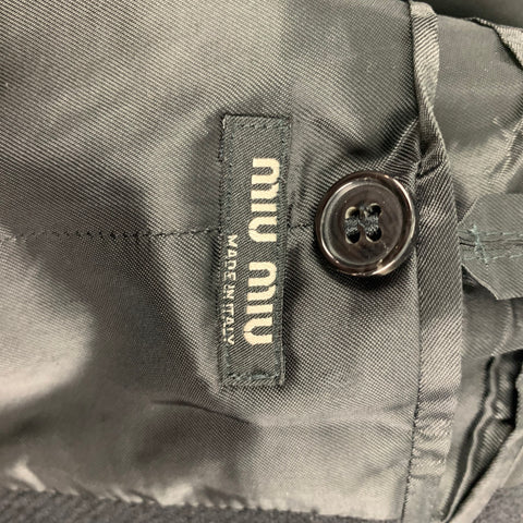 MIU MIU Taille 38 Manteau boutonné en laine/nylon noir