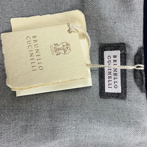 BRUNELLO CUCINELLI Size XL Grey Quilted Wool Cashmere Vest