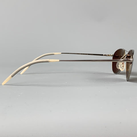 OLIVER PEOPLES Areo Silver Metal Sunglasses