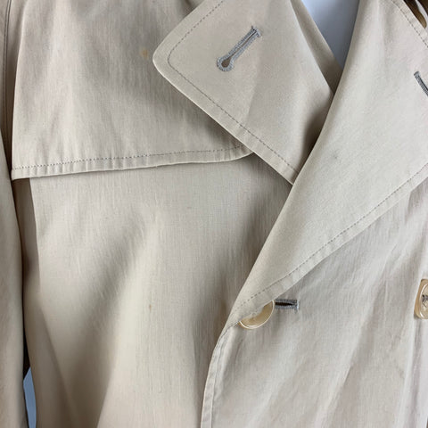 BURBERRY LONDON Size M Khaki Solid Cotton Polyester Trenchcoat