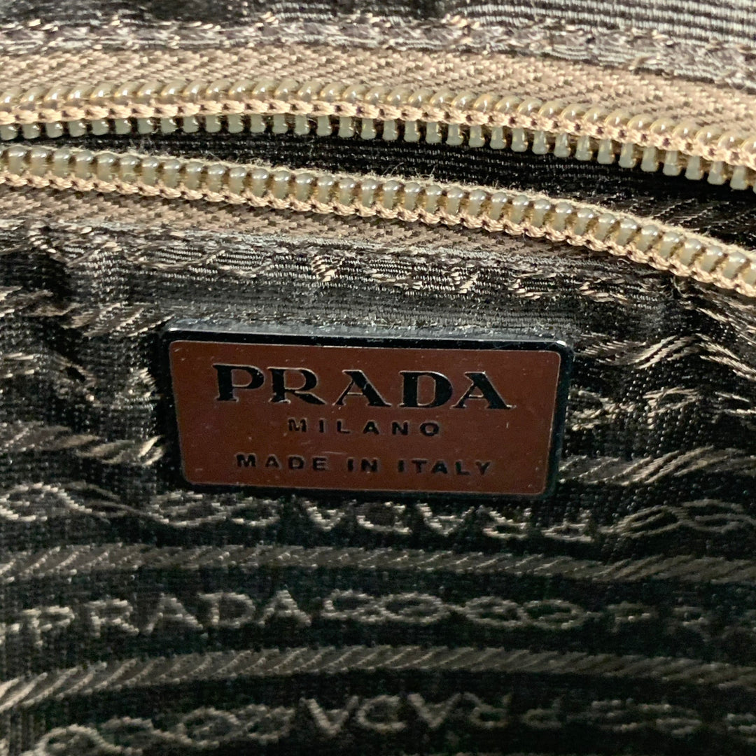 PRADA Milano Brown Genuine Leather Bag Purse Handbag Italy