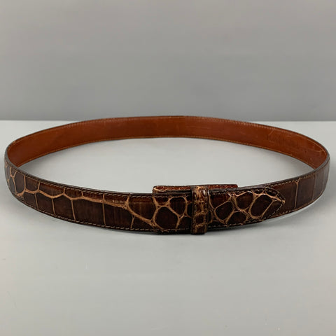 POLO by RALPH LAUREN Size 28 Brown Leather Alligator Belt