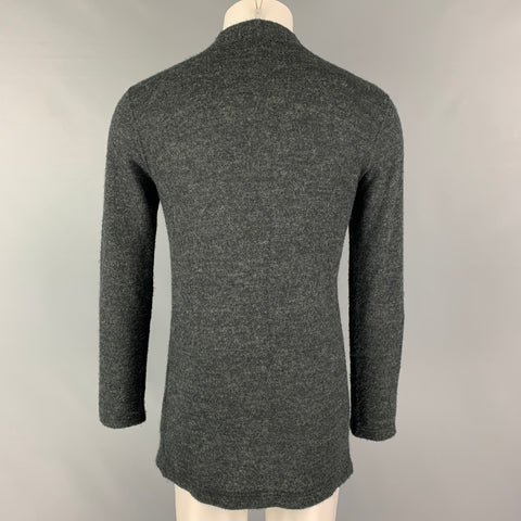 COMME des GARCONS HOMME PLUS Size S Dark Gray Acrylic Blend Buttoned Cardigan