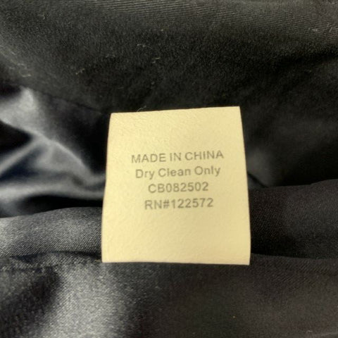 CHRIS BENZ Size 6 Navy Cotton Solid Jacket