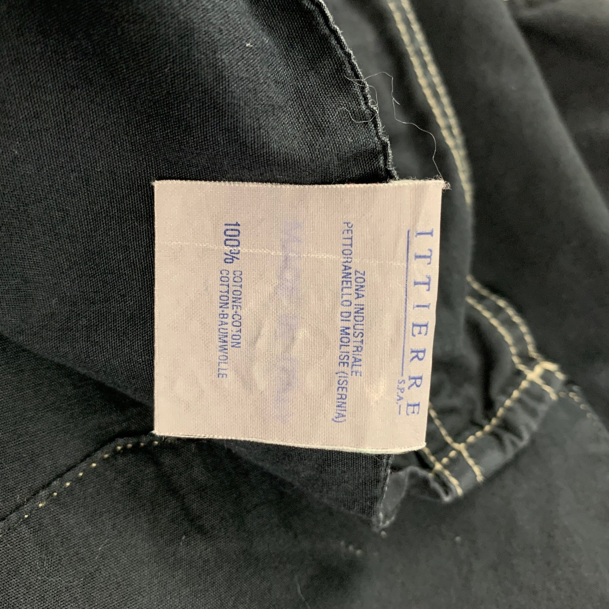 Vintage VERSACE JEANS COUTURE Size M Black Contrast Stitch