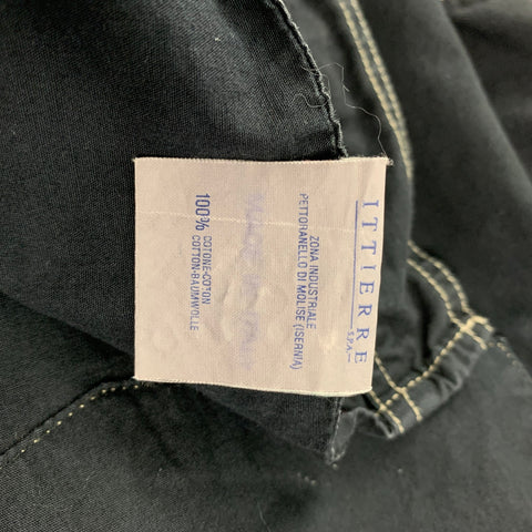 Vintage VERSACE JEANS COUTURE Size M Black Contrast Stitch Cotton Long Sleeve Shirt