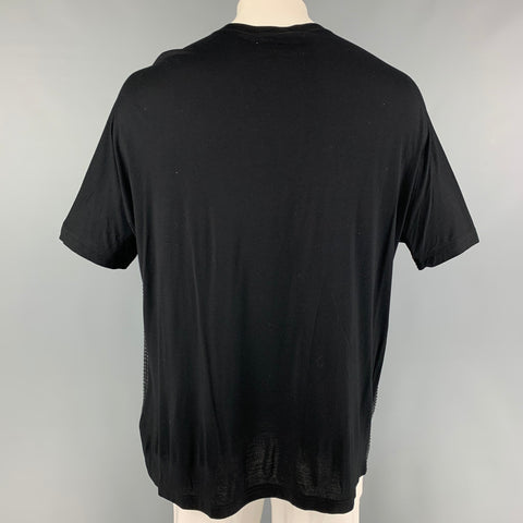 GUCCI Size One Size Black Beaded Silk Crew-Neck T-shirt
