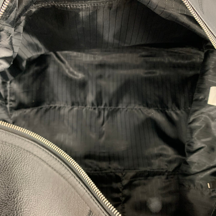KENNETH COLE Black Leather Duffle Bag