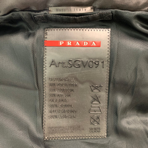 PRADA Size 38 Black Quilted Polyester Blend Jacket