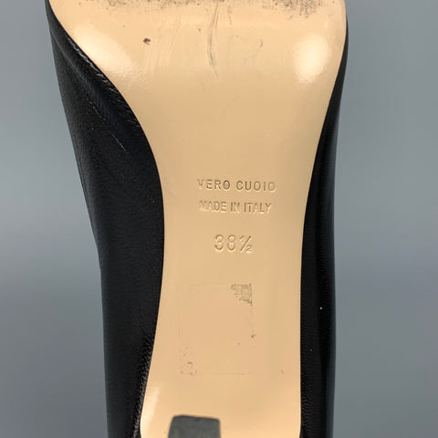 BARNEY'S NEW YORK Size 8.5 Black Leather Pointed Toe Classic Pumps