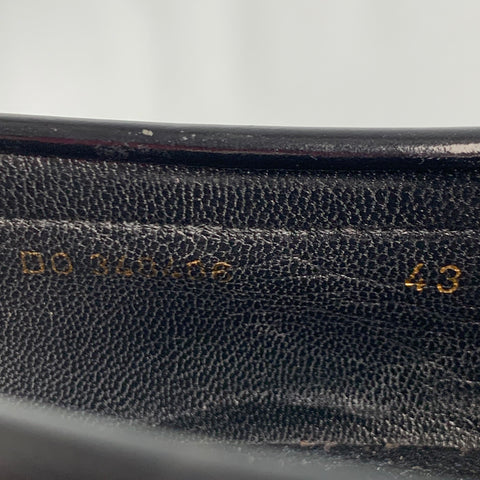 SAINT LAURENT Size 9 Black Silver Studded Leather Slip On Loafers