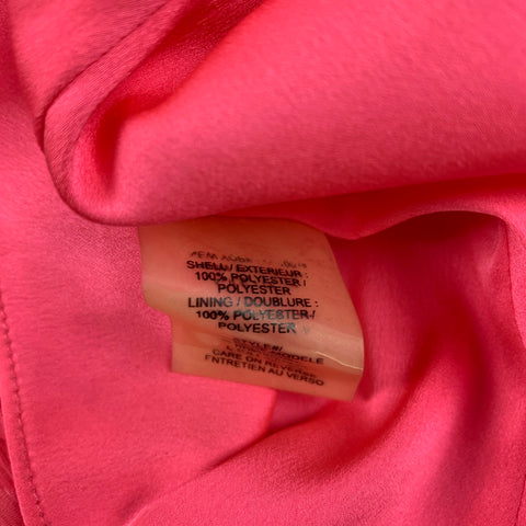 ALICE + OLIVIA Size 6 Pink Polyester Lurex Pleated Dress