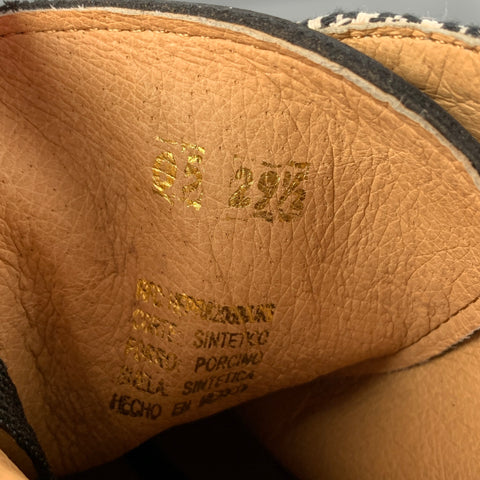 XICARU Taille 12 Bottes à lacets en tissu mélangé noir et blanc