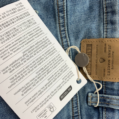 ONLY & SONS Size 28 Blue Wash Cotton Regular Button Fly Jeans