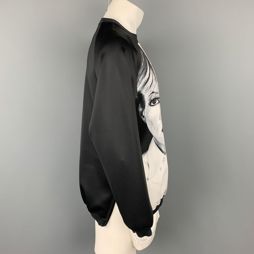 CHRISTOPHER MAKOS for PORTS 1961 Size S Black Portrait Polyester Blend Long Pullover