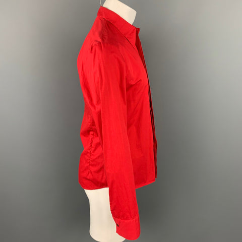PAUL & JOE Size M Red Cotton Button Up Long Sleeve Shirt