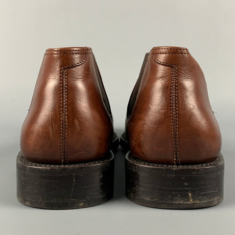 SALVATORE FERRAGAMO Talla 9 Botas sin cordones de cuero marrón