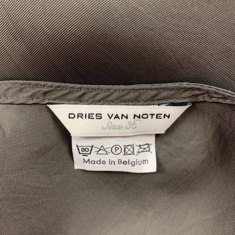 DRIES VAN NOTEN Robe slip grise à col en V taille 4