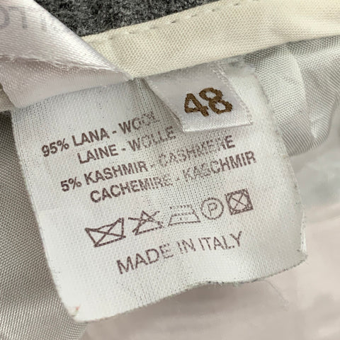 BRUNELLO CUCINELLI Size 32 Gray Lana Wool Cashmere Button Fly Casual Pants