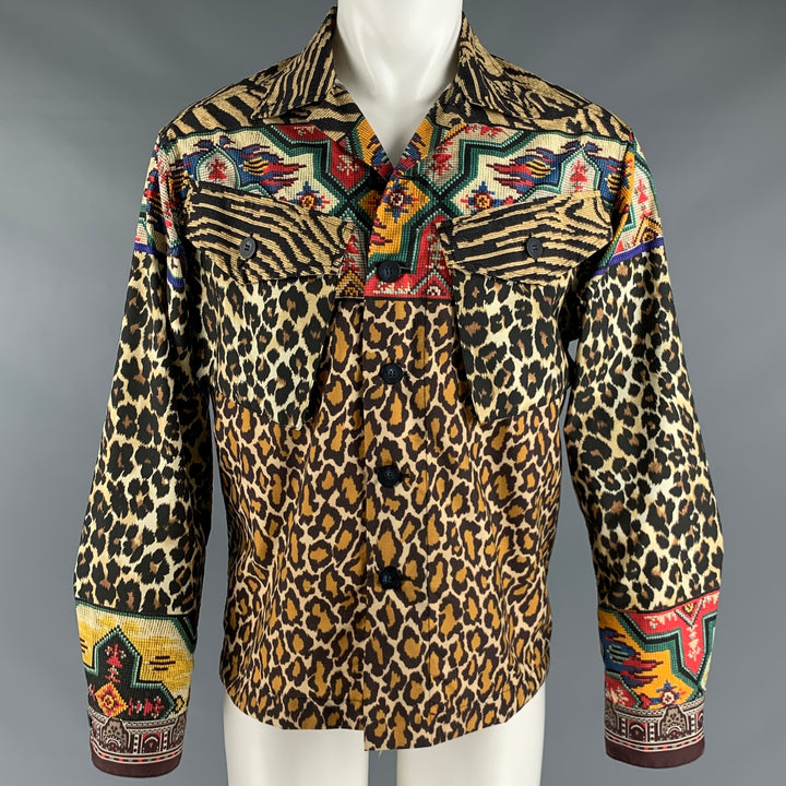 PIERRE-LOUIS MASCIA Size S Multi-Color Animal Print Jacket