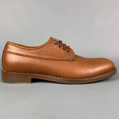 AQUATALIA Size 10.5 Caramel Leather Lace Up Shoes