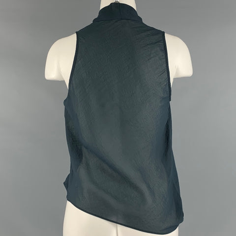 HELMUT LANG Size S Grey Polyester Sleeveless Casual Top