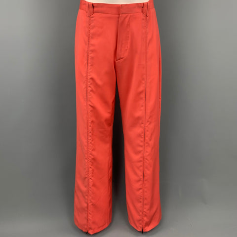 VERSUS by GIANNI VERSACE Size 40 Coral Virgin Wool Notch Lapel Suit