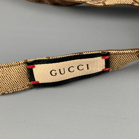 GUCCI Size XL Tan Brown Monogram Canvas Reversible Bucket Hat