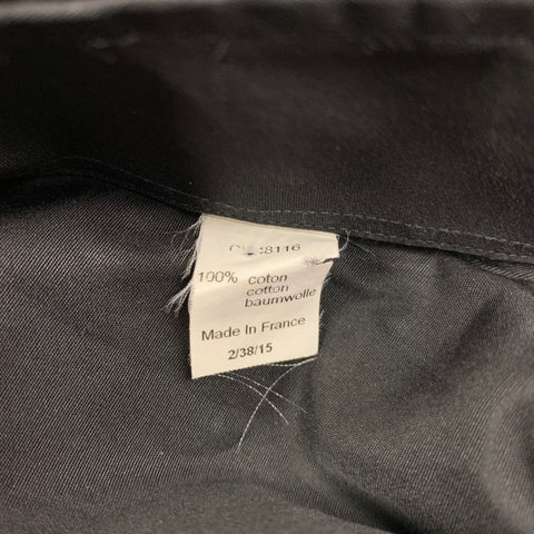 THIERRY MUGLER Size XS Black Cotton Hidden Placket Long Sleeve Shirt